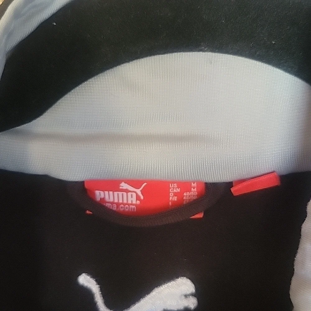 Puma Black and White Track Jacket Size Medium